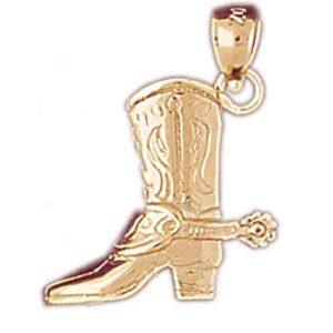 A brand new 14k yellow gold 3-d cowboy SKU DZ-5193